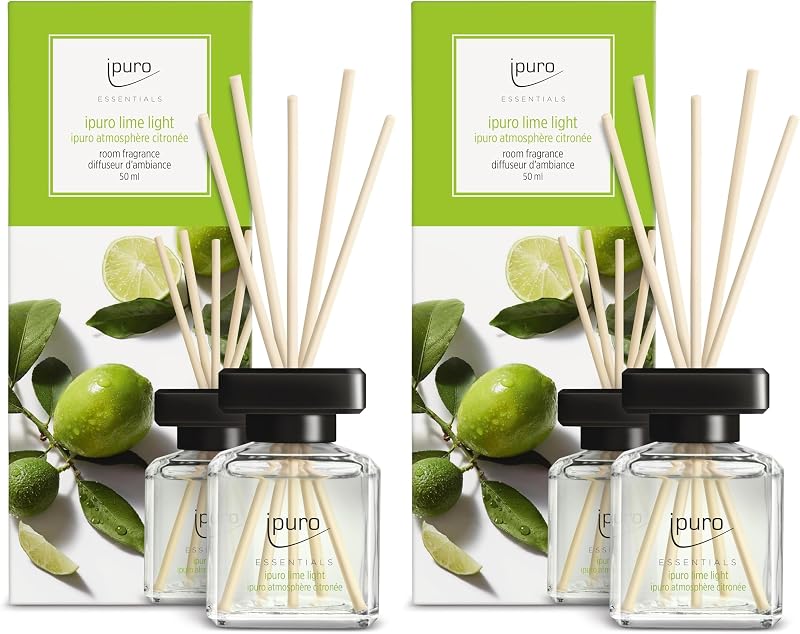 ipuro - Essentials Lime Light Home Fragrance 50ml - Citronella, Bergamot, Orange, Geranium, Lily of the Valley
