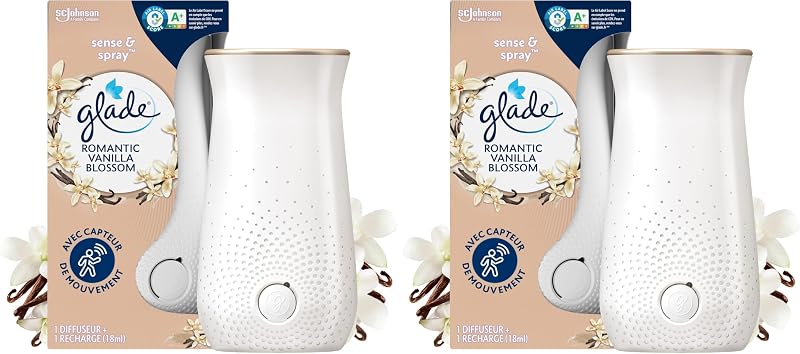 Glade Sense and Motion Sensing Diffuser Spray - Infused with Essential Oils - Up to 2 Months Fragrance - Roman