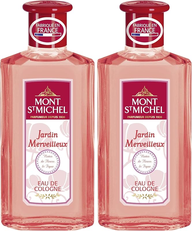 Mont Saint Michel - Eau de Cologne Jardin Merveilleux - Flowers & Fig - 250 ml Bottle (Pack of 2)