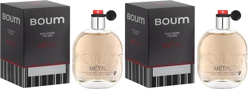 Jeanne Arthes - Boum Metal - Eau de Toilette - Men - Made in France - 100 ml (Pack of 2)
