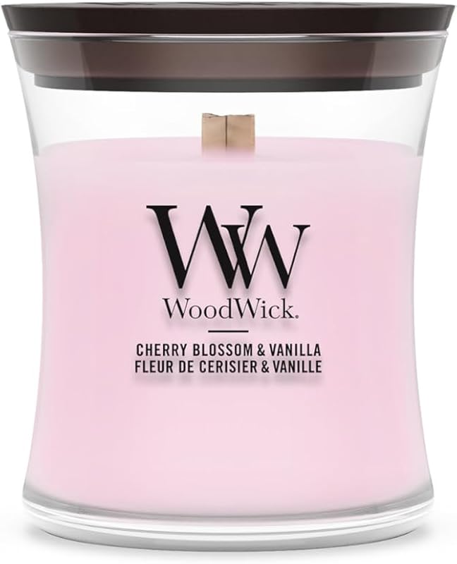 WoodWick Scented Candle | Mini Hourglass Candle | Pink Cherry & Vanilla | Perfect Gifts For Women