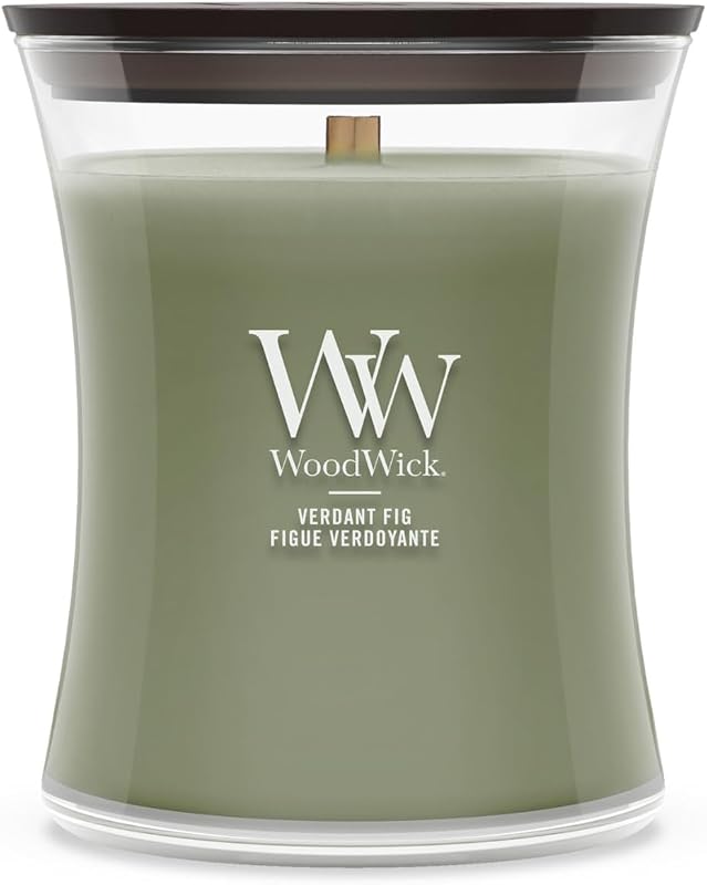 WoodWick Scented Candle | Medium Hourglass Candle | Verdant Fig | Perfect Gifts For Women