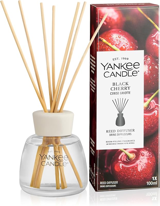 Yankee Candle Reed Diffuser | Cherry Cherry | Small to Medium Spaces | Up to 10 Weeks Fragrance