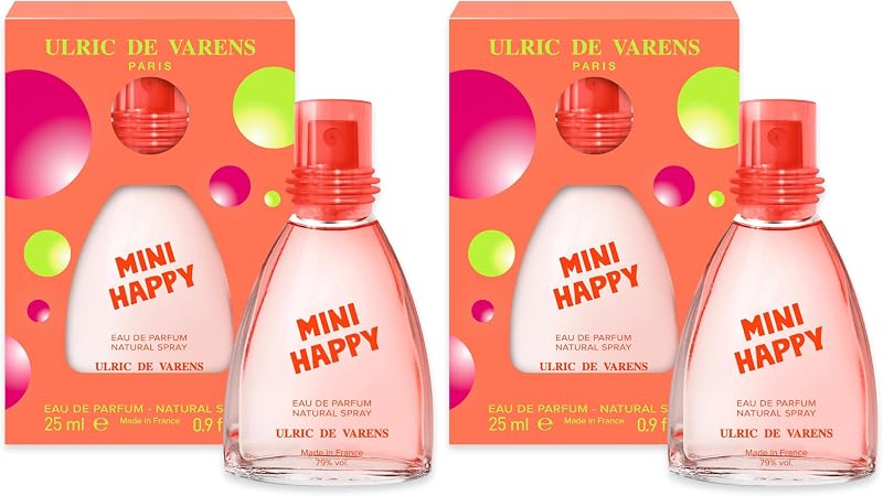 ULRIC DE VARENS - Mini Happy Eau de Parfum - Floral, Fruity, Oriental - Women's Perfume - Spray - Made in Fran