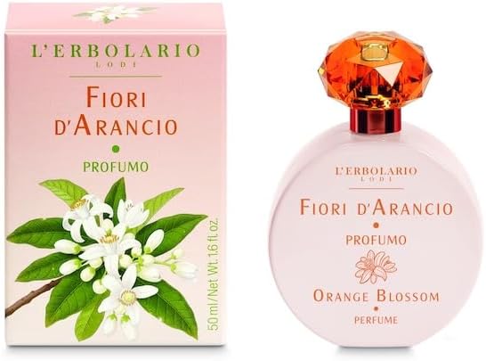 L'Erbolario Orange Blossom 50ml Citrus and Flower Notes with Absolute Turkish Rose, Sandalwood and Vanilla - E