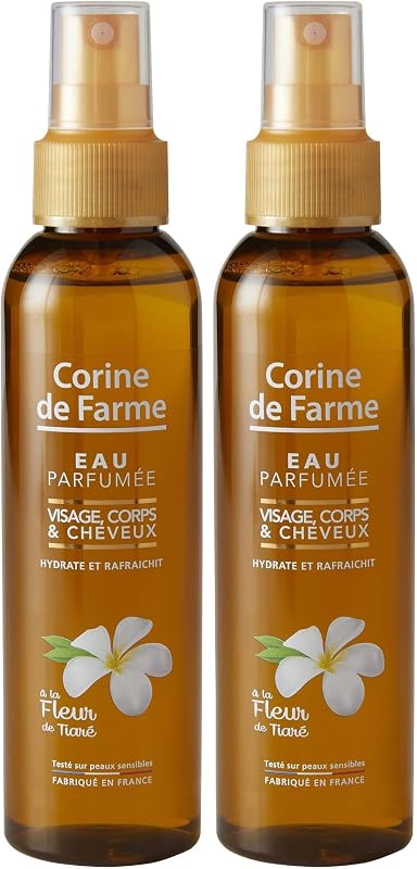 Corine de Farme - Tiare Monoï Eau Parfumé - Care Mist for Face, Body and Hair - Moisturizes, Refreshes and Fra