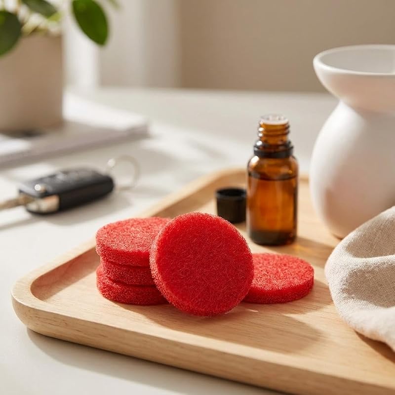 100 Pcs Round Cotton Essential Oil Diffuser Pads for Aromatherapy Aroma Diffuser