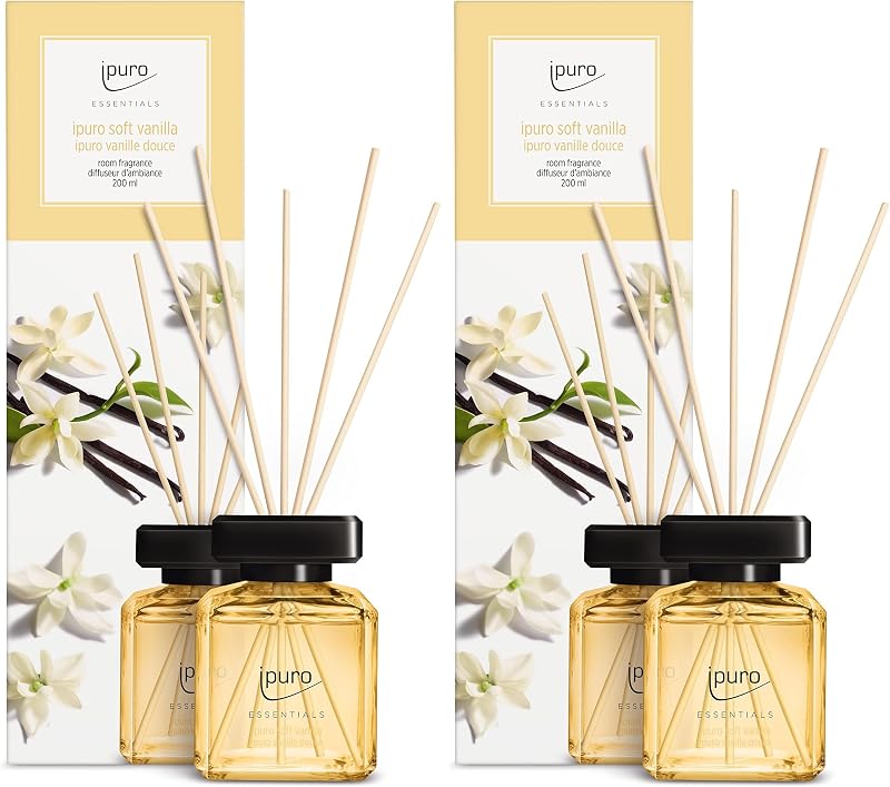 ipuro - Soft ipuro vanilla room fragrance - Discreet air freshener with fine Madagascar vanilla - Stylish air 