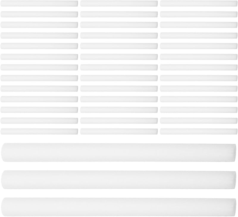 Toyvian 40 Pièces Bâtons de Recharge Filtre Humidificateur en Coton Blanc 8x150mm pour Diffuseur Portable Mini