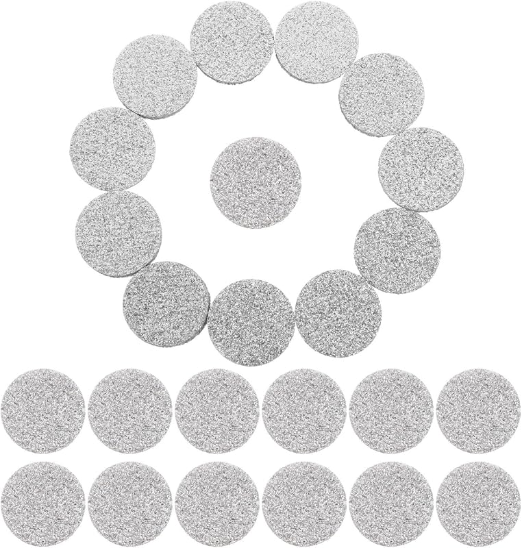 STOBAZA 50 Pièces Coussinet Diffuseur en Coton Fibre Argenté, Recharge pour Huiles Essentielles, Design Élégan